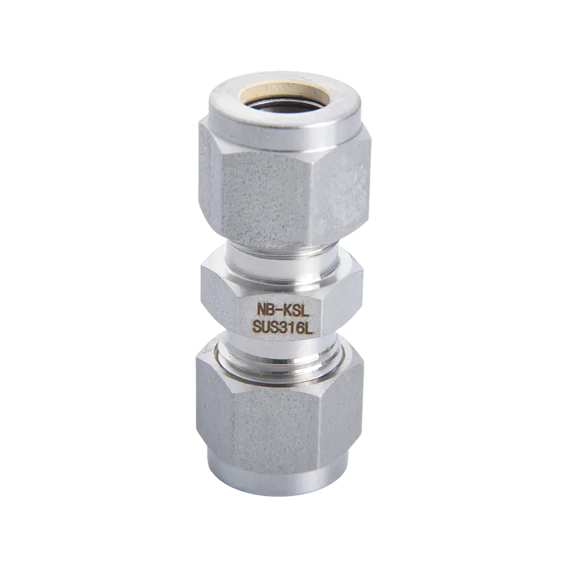 Conector recto de ajuste de compresión de acero inoxidable 316L