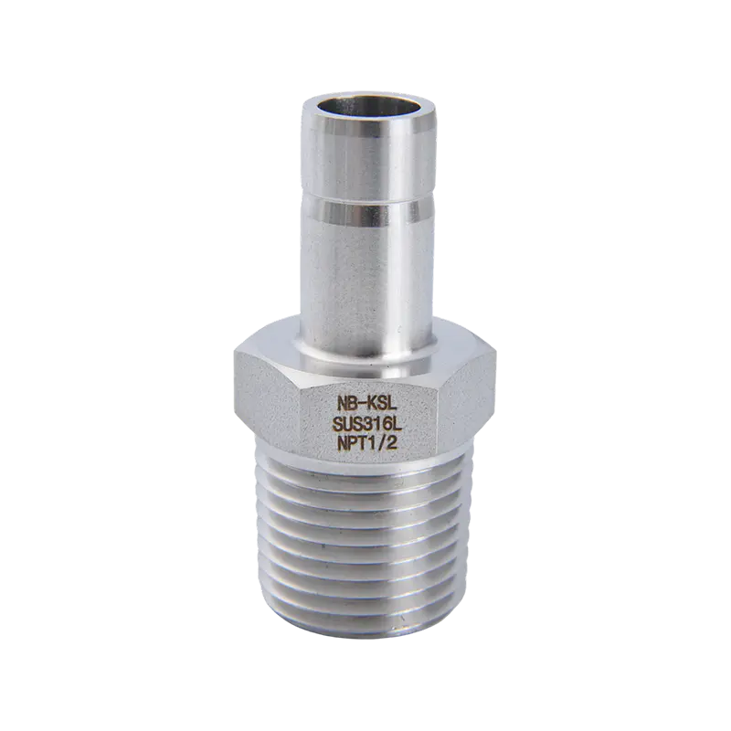 Adaptador de rosca de tubo a tubo de acero inoxidable 316L