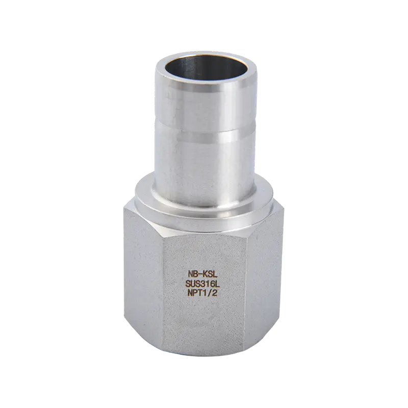 Adaptador de rosca interna de tubería a tubería de acero inoxidable 316L