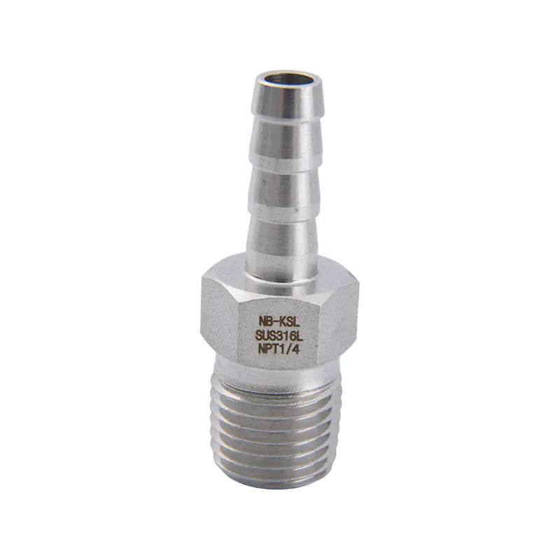 Conector pagoda de rosca externa de acero inoxidable 316L