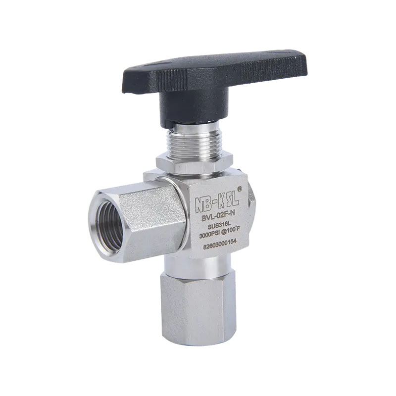 Válvulas de ángulo recto BV de acero inoxidable 316L