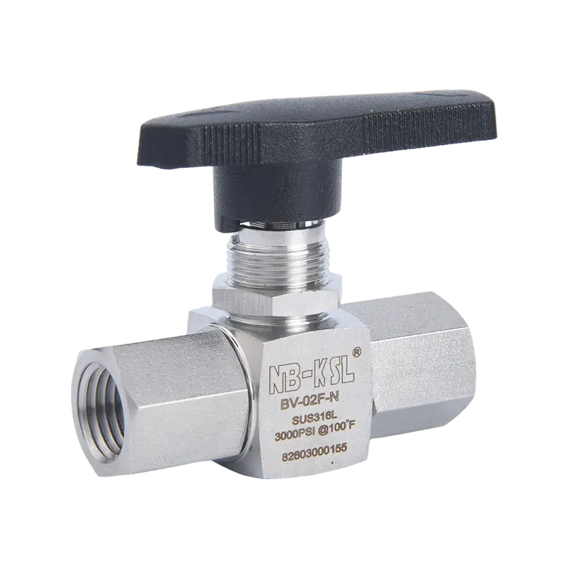 Mini válvula de aguja de hilo femenino de acero inoxidable 316L