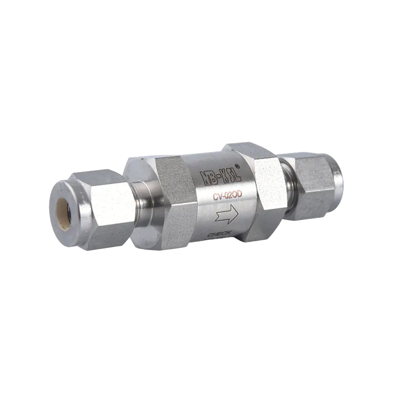 Mini válvula de retención en línea de acero inoxidable 316L